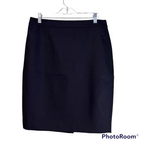 Ann Taylor Suiting Tropical Wool Pencil Skirt Dark Navy Size 8P